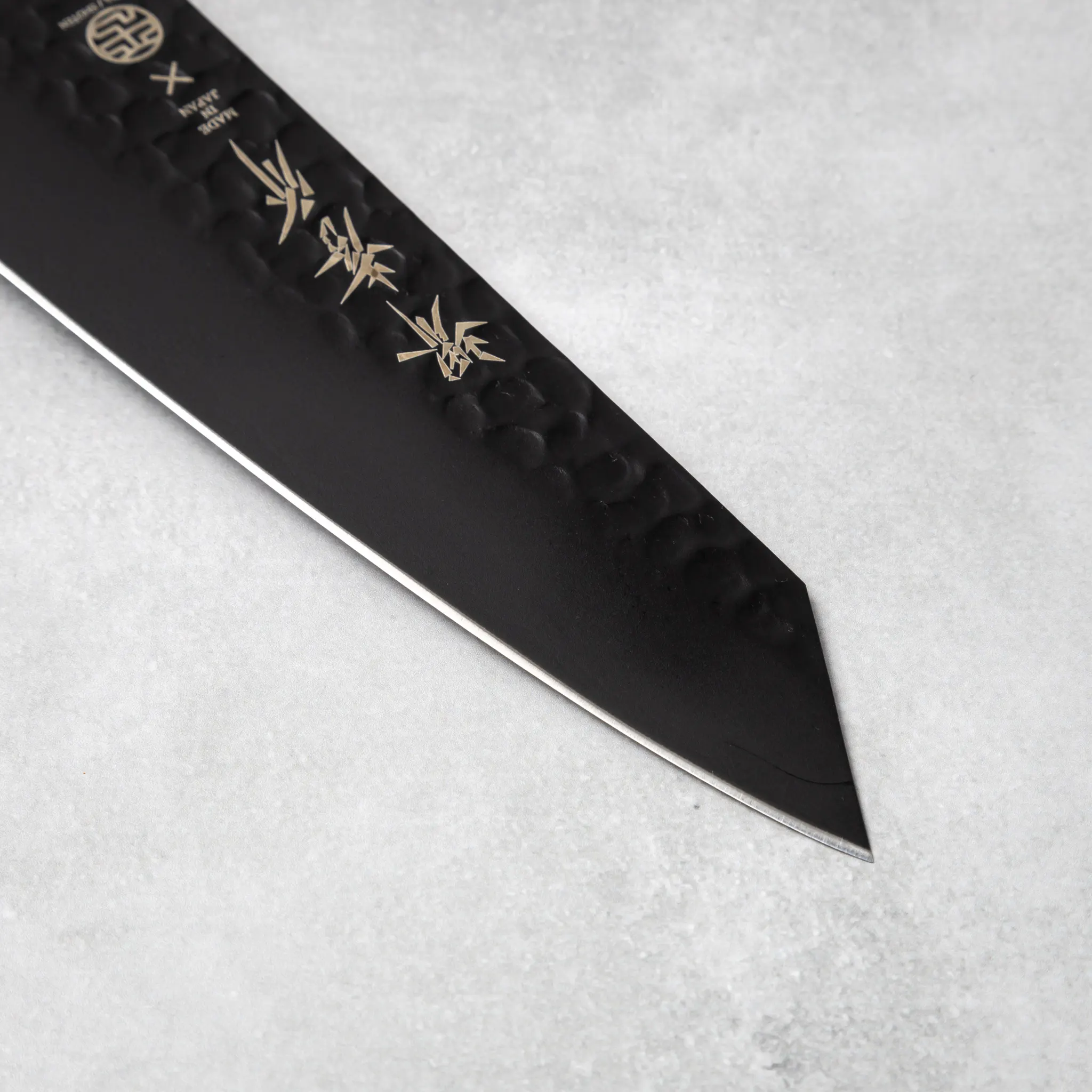 Sakai Takayuki Kurokage VG10 Kengata Santoku Knife Burgundy Handle - Image 4